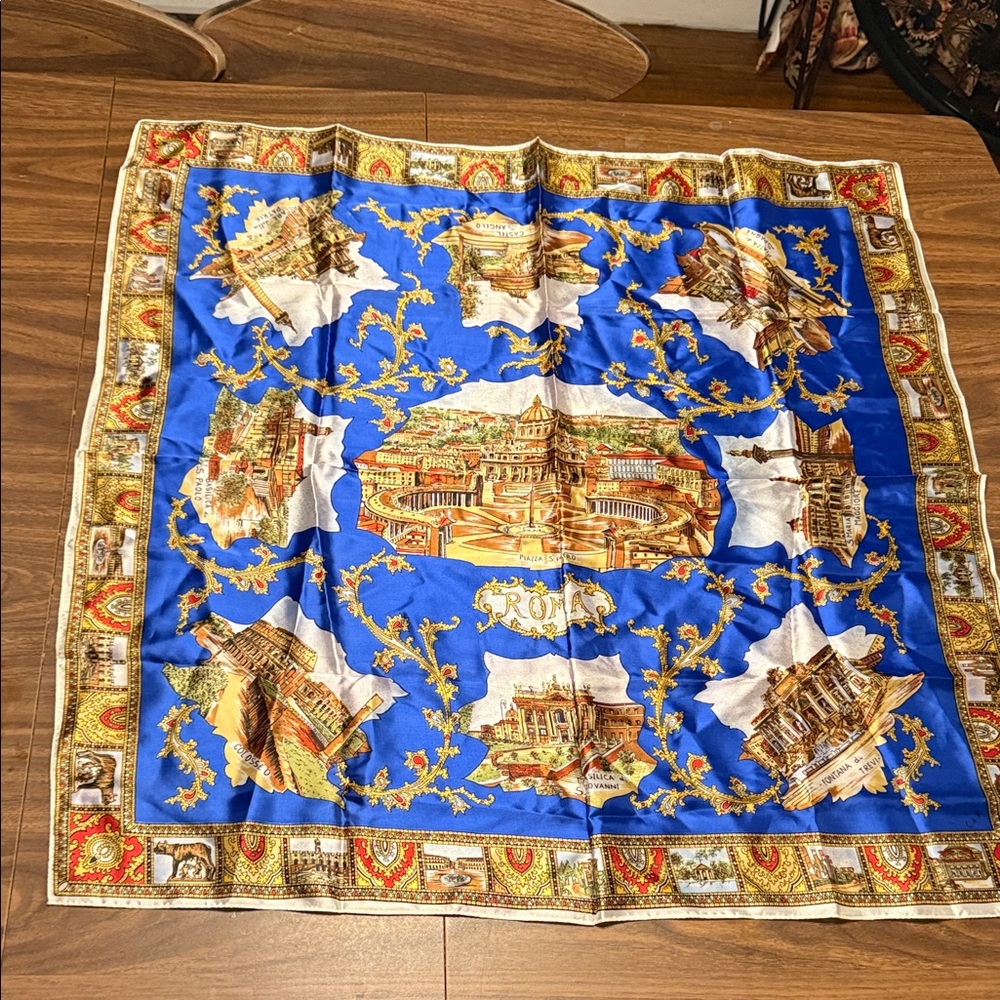 Vintage Roma Travel souvenir Scarf